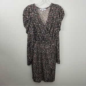 Mimi Chica Puff Sleeves Faux Wrap Dress